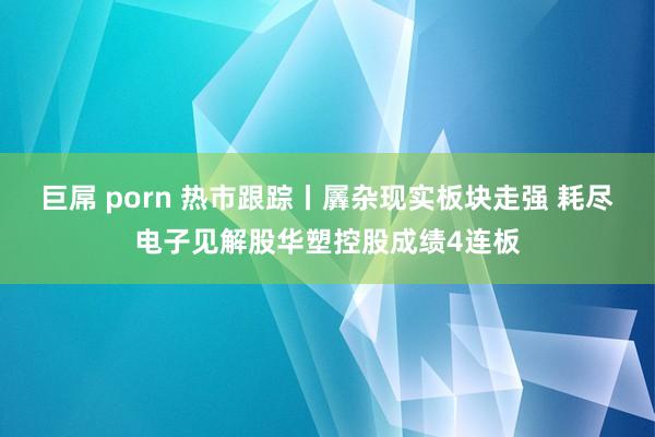 巨屌 porn 热市跟踪丨羼杂现实板块走强 耗尽电子见解股华塑控股成绩4连板