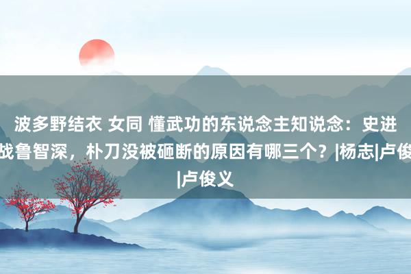 波多野结衣 女同 懂武功的东说念主知说念：史进大战鲁智深，朴刀没被砸断的原因有哪三个？|杨志|卢俊义