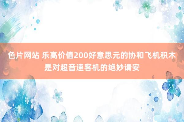 色片网站 乐高价值200好意思元的协和飞机积木是对超音速客机的绝妙请安