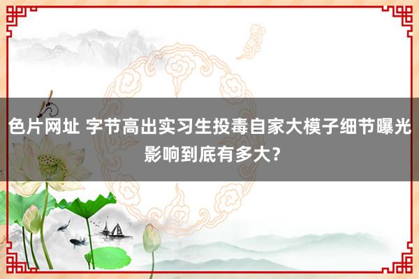 色片网址 字节高出实习生投毒自家大模子细节曝光 影响到底有多大？