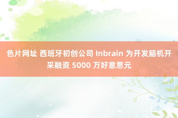 色片网址 西班牙初创公司 Inbrain 为开发脑机开采融资 5000 万好意思元