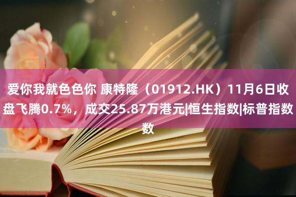 爱你我就色色你 康特隆（01912.HK）11月6日收盘飞腾0.7%，成交25.87万港元|恒生指数|标普指数