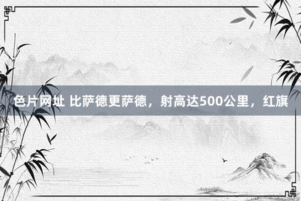 色片网址 比萨德更萨德，射高达500公里，红旗